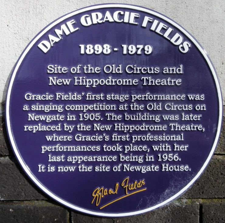 Gracie Fields (1898-1979) Purple Plaque